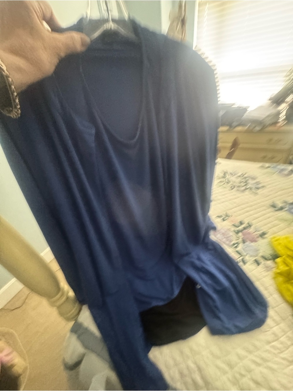 J. Jill 2 piece cobalt blue and black tunic set - Picture 2 of 5
